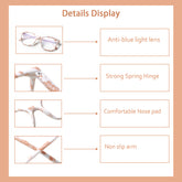 5 Pack Reading Glasses Blue Light Blocking for Women Computer Readers